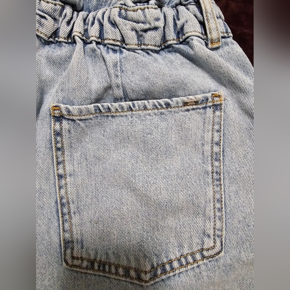 ZARA Women Jeans. Paperbag Ankle Baggy Fit High Rise Light Wash Denim. Size 12 - Picture 5 of 7